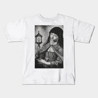 St Clare of Assisi Italian Catholic Saint Clare of Assisi Kids T-Shirt